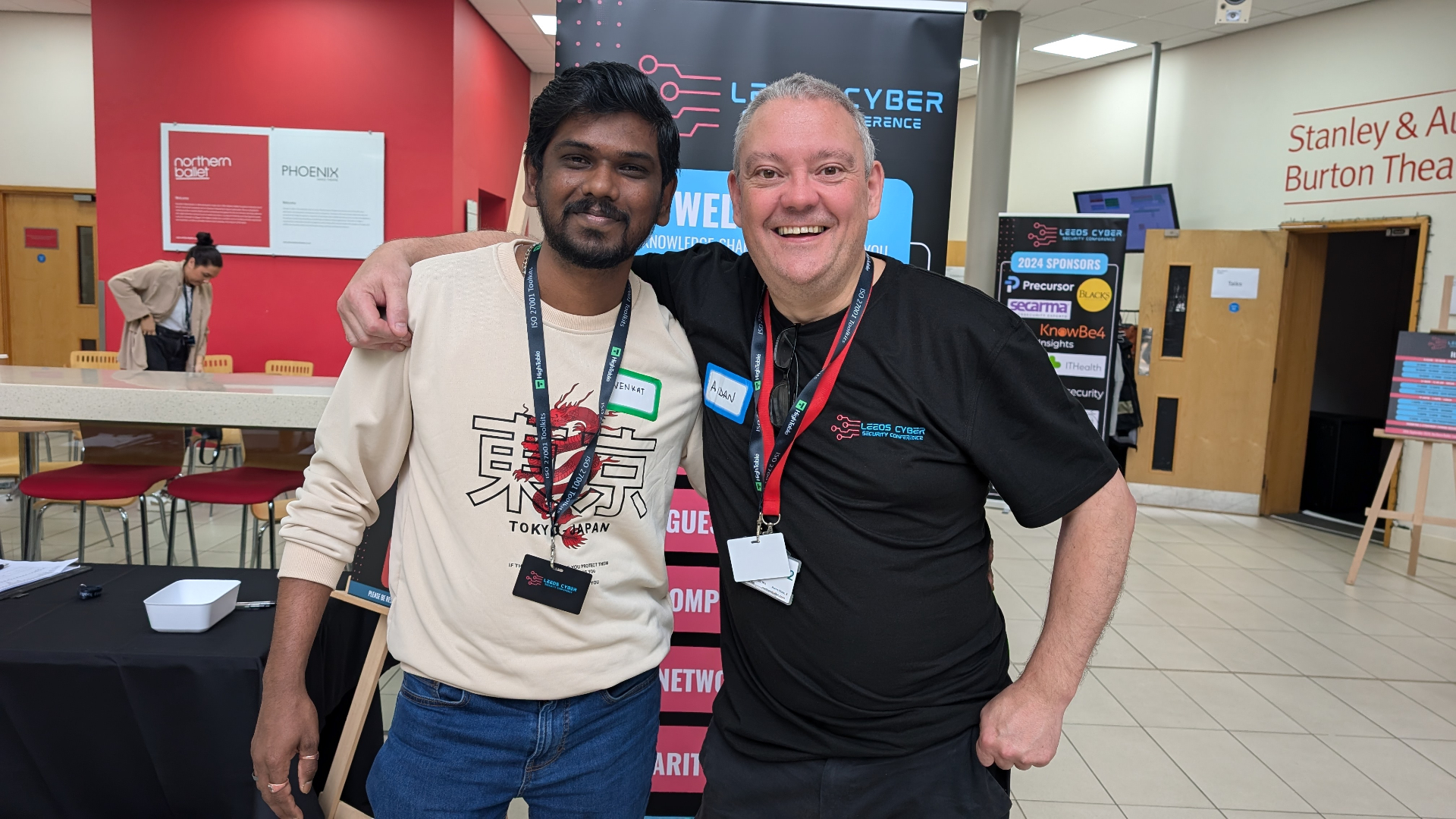 Speaking at a conference